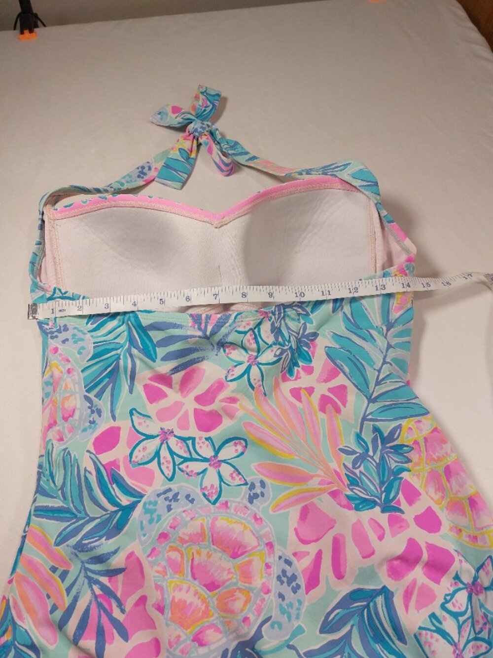 Women's Lilly Pulitzer Kolka Sea Glass Aqua Rainforest One Piece Swimsuit - Picture 9 of 16